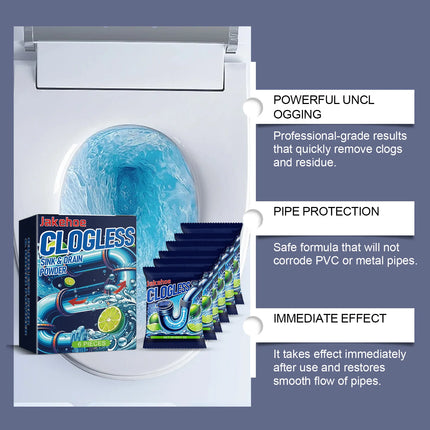 Poudre déboucheuse pour canalisations, 6 pièces/boîte