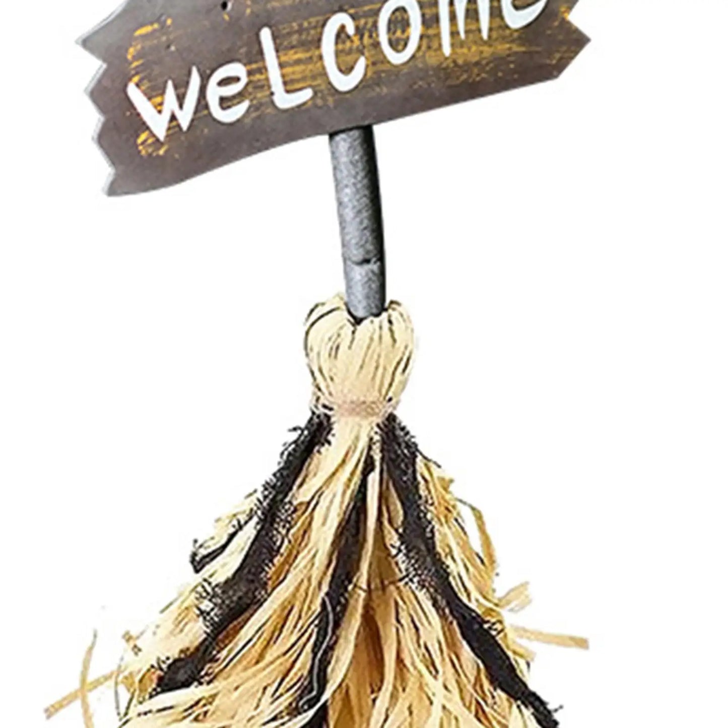 Movable Witch Broom with Music and Lights Prop Figurine DIY Supplies Dancing Broom for Living Room Porch Office Party Outdoor