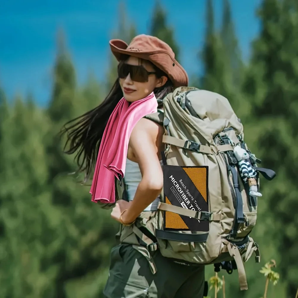 1 Piece Outdoor Sports and Fitness Quick Dry Towel / Sweat Absorbent Quick Dry Towel / Outdoor Hiking Towel /Microfibre Towel