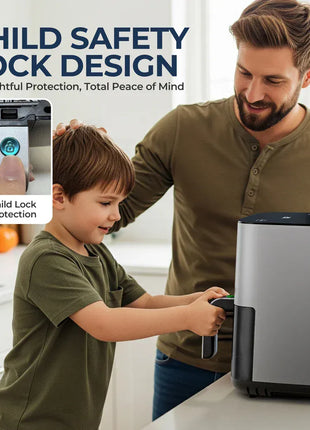 5L Air Fryer, Electric Hot fryer Oven Oilless Cooker with Touch Control & Nonstick Basket & Visible Window, Family Size