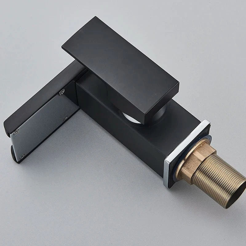 Luxury LED Black Basin Faucet Tall And Short Tap Bathroom Single Handle Cold and Hot Water Flow Produces Electricity