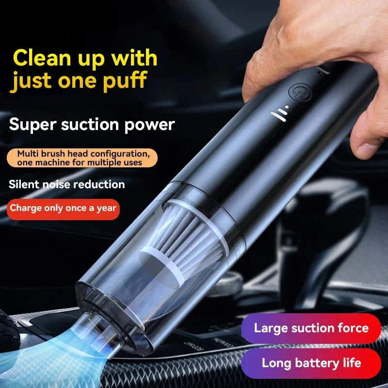 2025 New Wireless Car Vacuum Cleaner, 4-in-1 Handheld Portable Blower Wet&Dry Strong Suction for Home Car Cleaning Accessories