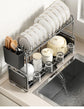 Dish Drying Rack Chopstick Stand Kitchen Bowl Dishes Draining Basket Narrow Cup Holder Over Sink Drainer Draining Shelf Rack