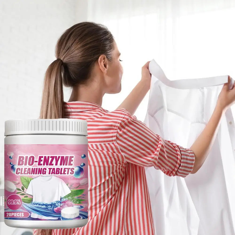 Feuilles de Lessive Enzymatiques Douces – 20 Pièces | Format Portable, Action Rapide, Sans Produit Chimique, Détachant Puissant & Protection des Couleurs – Idéales pour Voyage, Coton, Lin et Soie