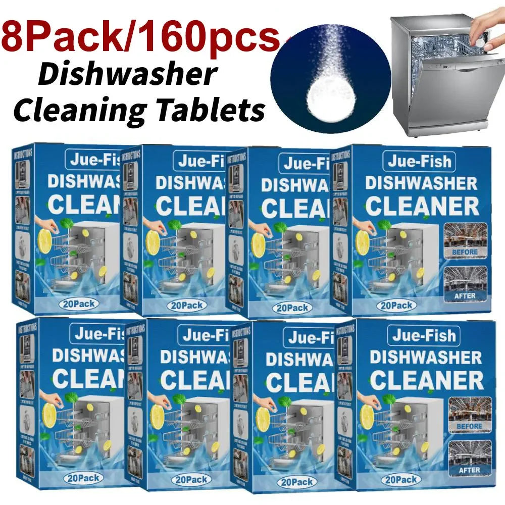 1-10pack Dishwasher Cleaner Strong Oil Stain Removal Descaling Detergent Tablets Kitchen Cleaning Tools Dishwasher Cleaning