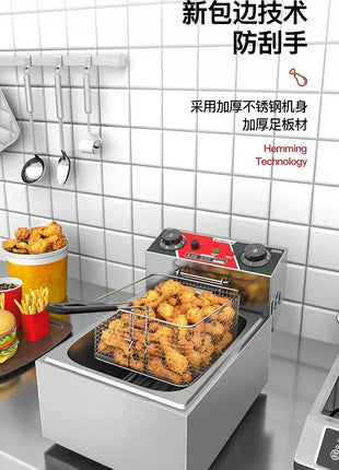 220V Fryer Electric Cookware for Kitchen Deep French Fries Commercial Fryers Frying Oil Cooker Timer Arfrai 10L Ar AF