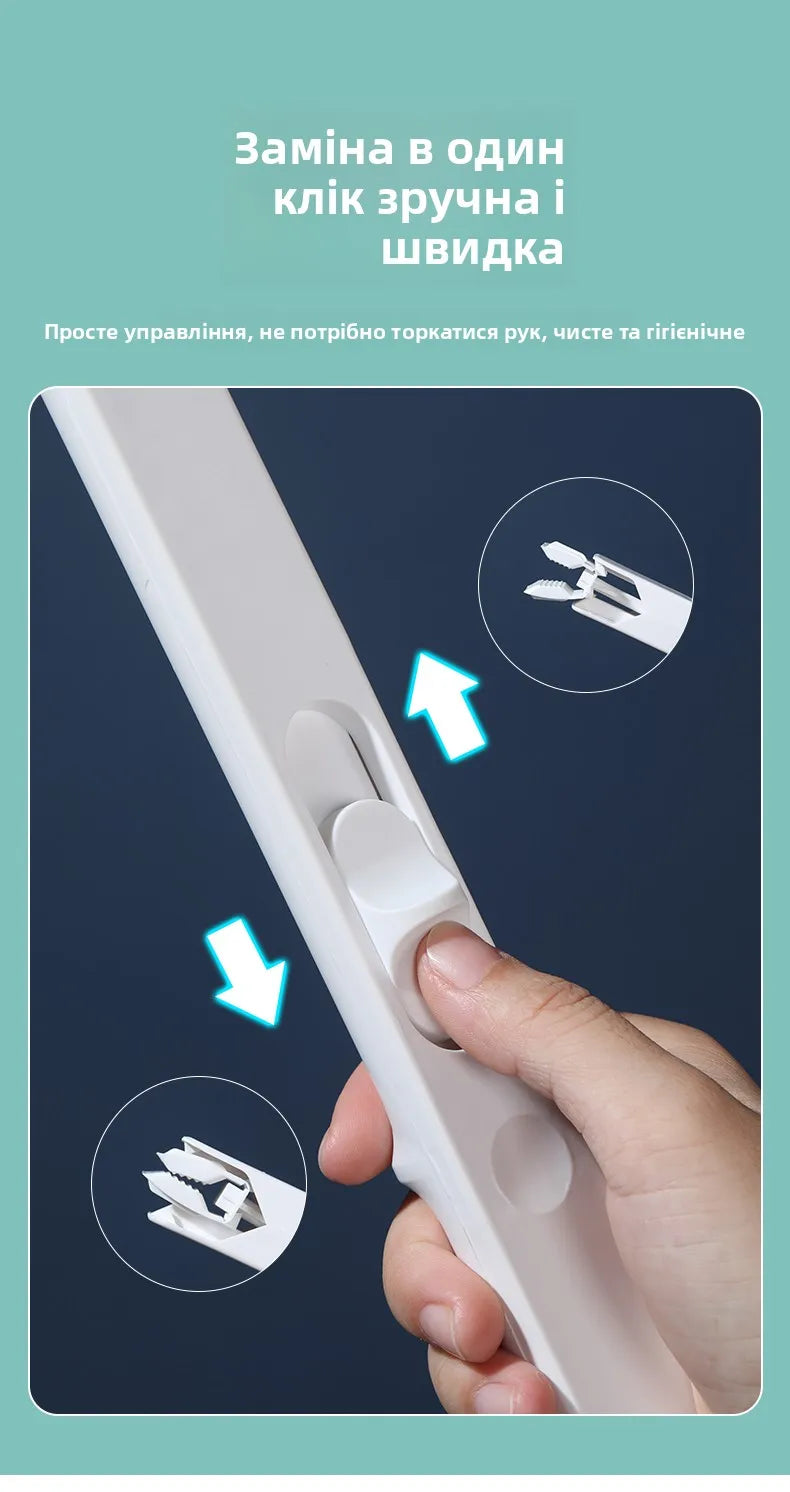 Disposable Toilet Bru with Built-In Cleaner Direct Fluable Head Household Personal Cleaning Tool Batoom Accories