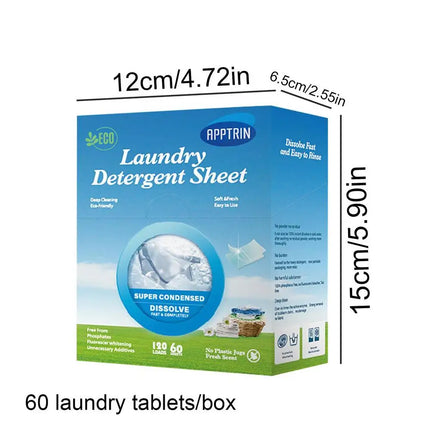 Lot de 60 lessives écologiques en feuilles de savon - E-menage