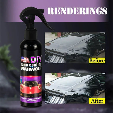 spray de revêtement céramique 9H pour voiture, liquide, imperméable , anti-rayures - E-menage