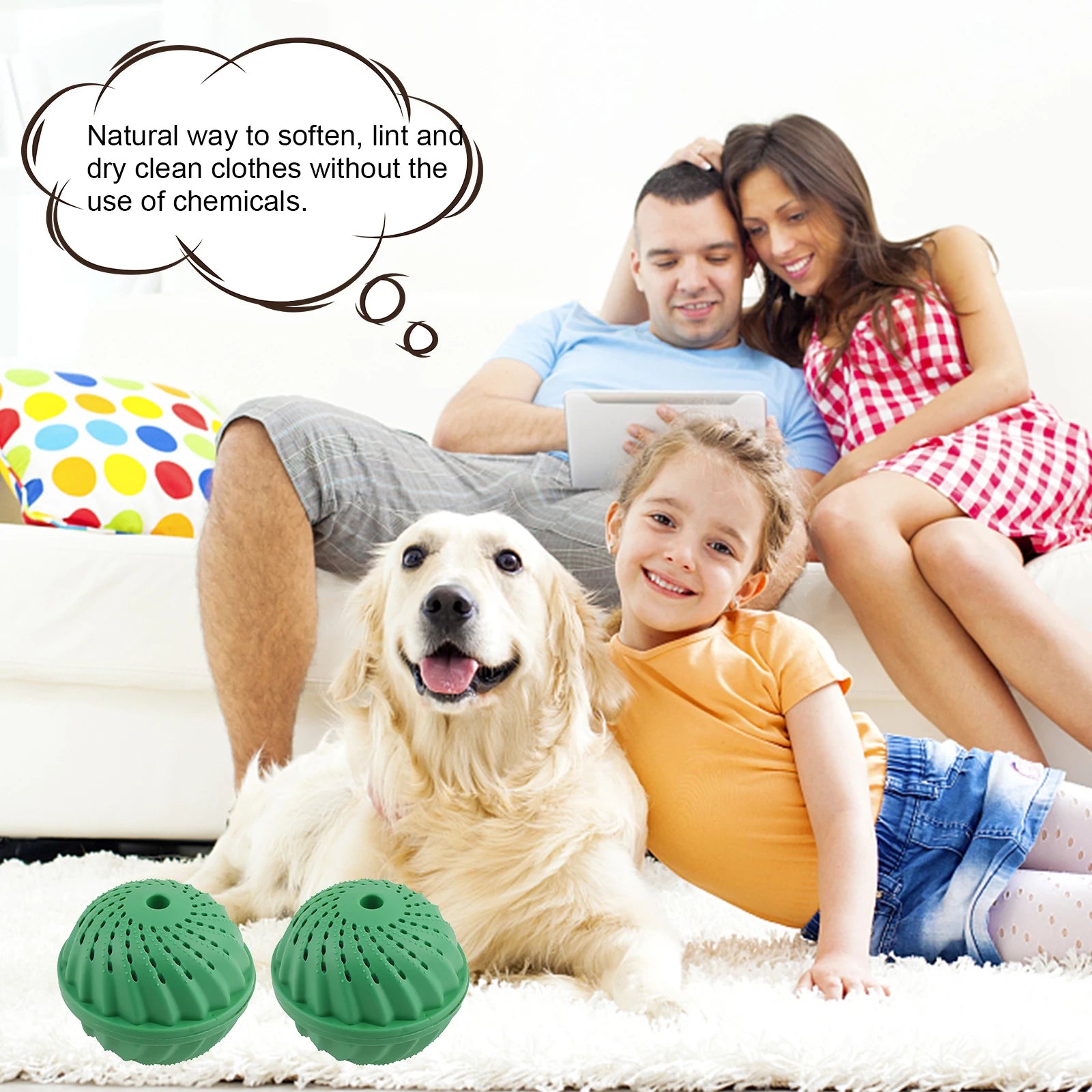 Lot de 1 à 5 boules de lavage écologiques, naturelles et réutilisables, - E-menage