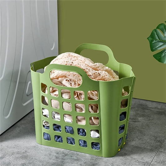 B84B - Panier à linge pliable en plastique pour linge sal - E-menage