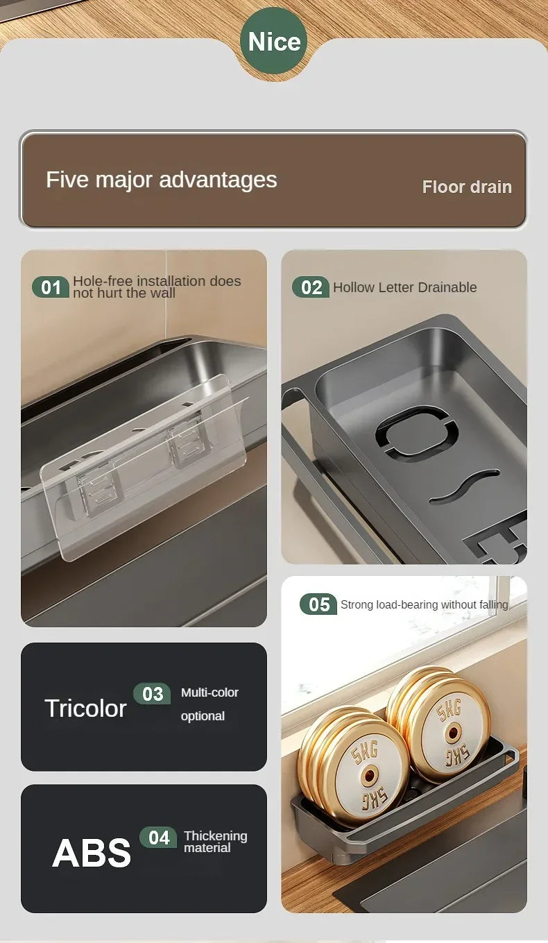 Drain Rack Kitchen Sink Organizer Self-draining Shelf Sponge Holder Dishcloth Soap Drainer Kitchen Gadgets Kitchen Accessories