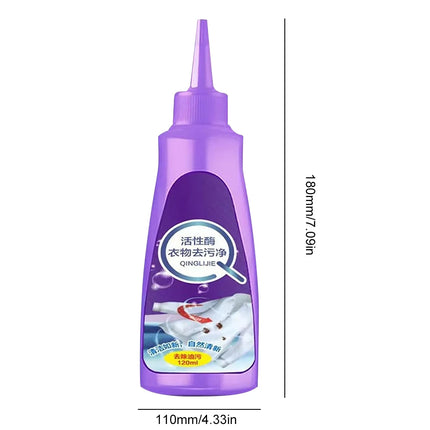 Détachant pour linge 120 ml , dégraissant pour t-shirts et sous-vêtements, haute efficacité - E-menage