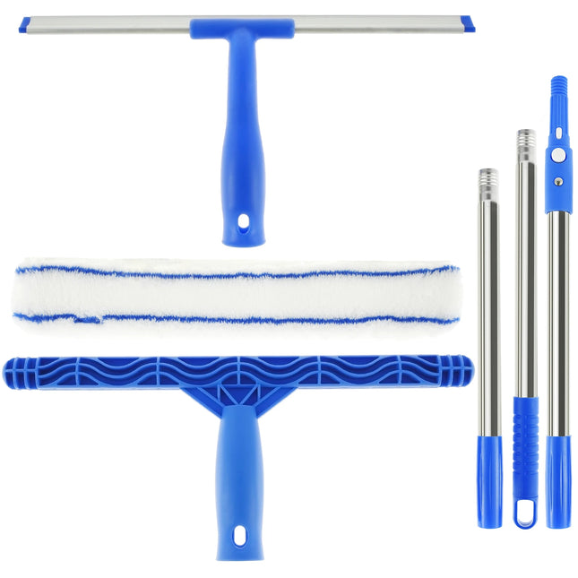 Brosse à vitres 3 en 1 avec manche de 135 cm de long