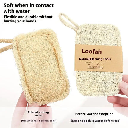 Lot de 6 torchons en luffa 100 % naturel - E-menage