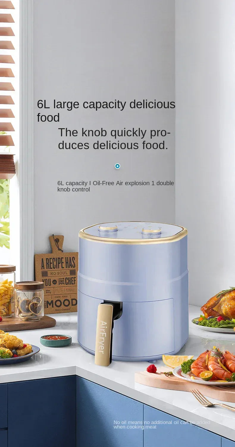 Air fryer, household high-capacity electric fryer, multifunctional electric oven, toaster