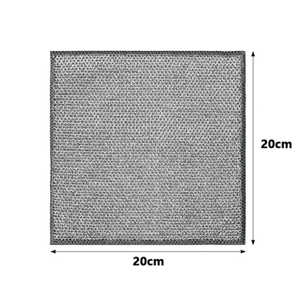 Lot de 10/20 torchons de nettoyage en fil d'argent, microfibre épaisse, éponge intégrée