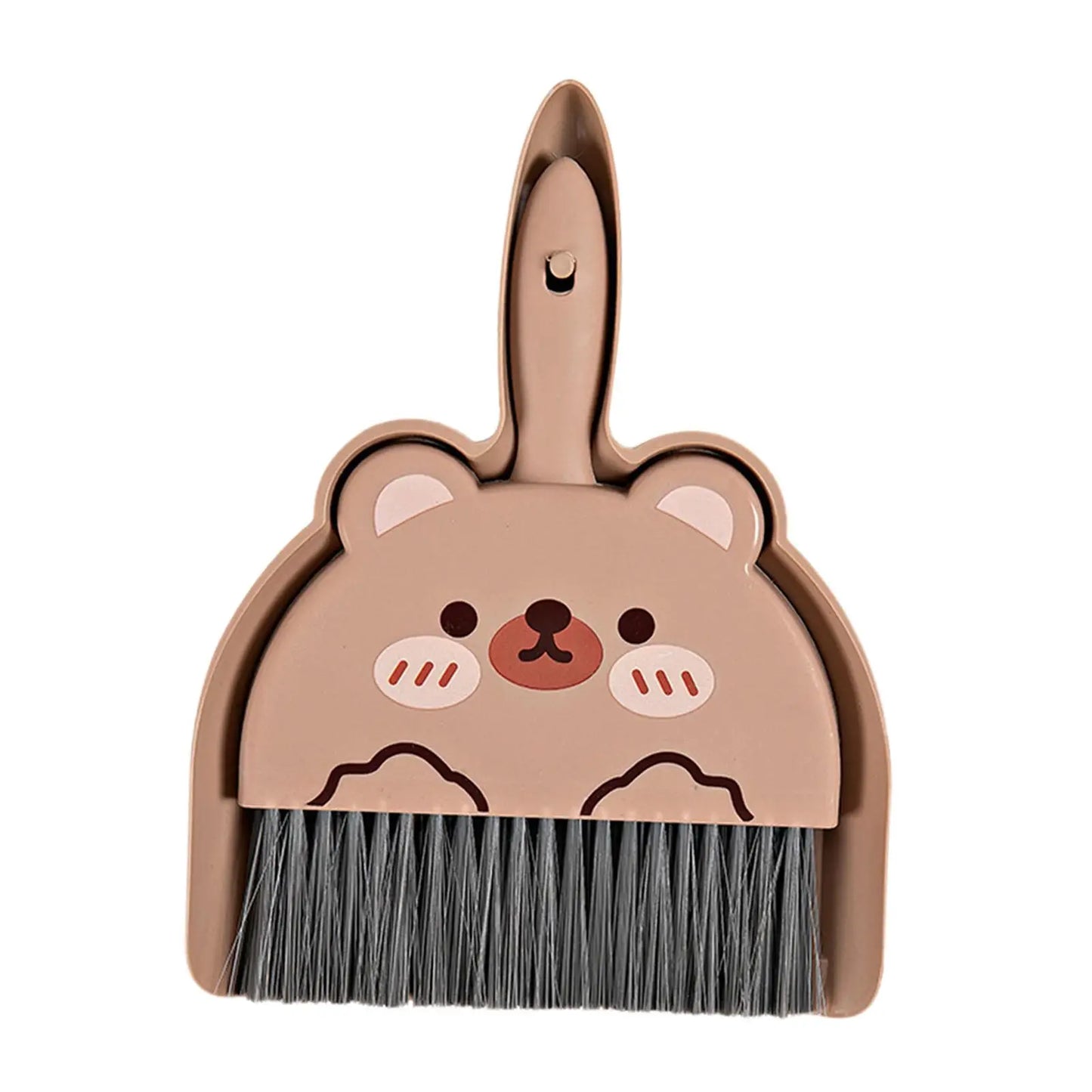 Broom Dustpan Brush Durable Nesting Snap on Design Dust Pan and Hand Broom for Living Room Office Car Small Space Travel