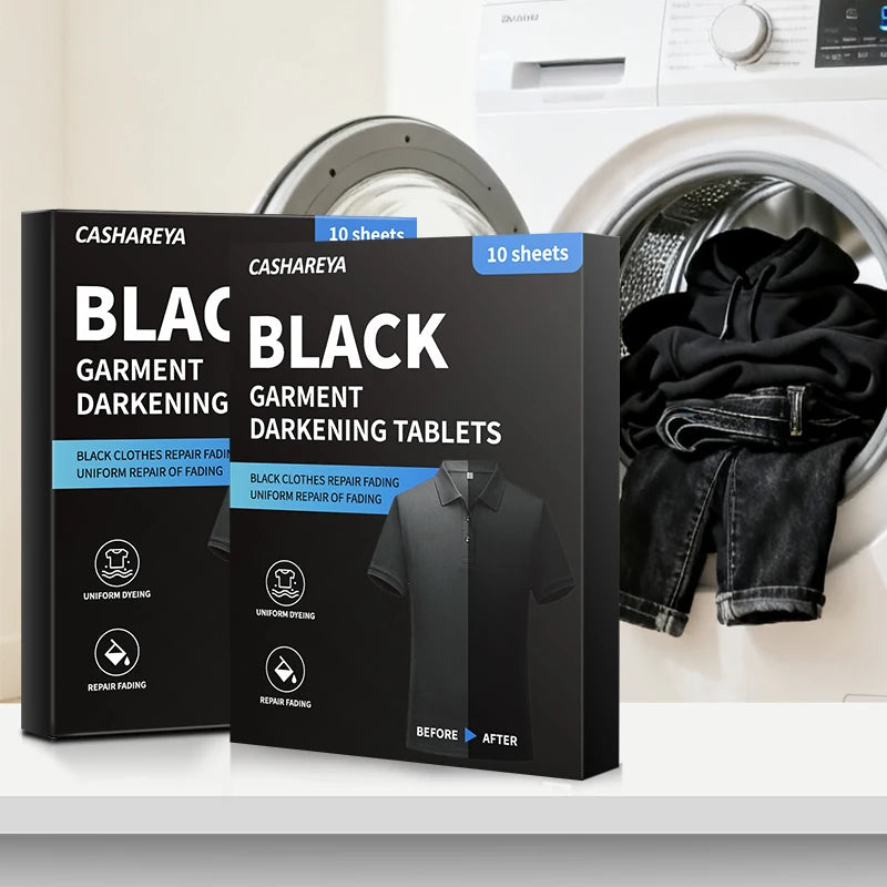 10pcs laundry black color enhancement sheet-non-woven fabric used for fading black clothes, supplementing color, improving color