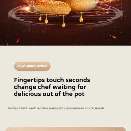 Four à air chaud 1350 W 12 L - Multifonctionnel, grande capacité, sans huile, sain, écran tactile numérique, usage domestique, facile à nettoyer