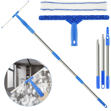 Brosse à vitres 3 en 1 avec manche de 135 cm de long