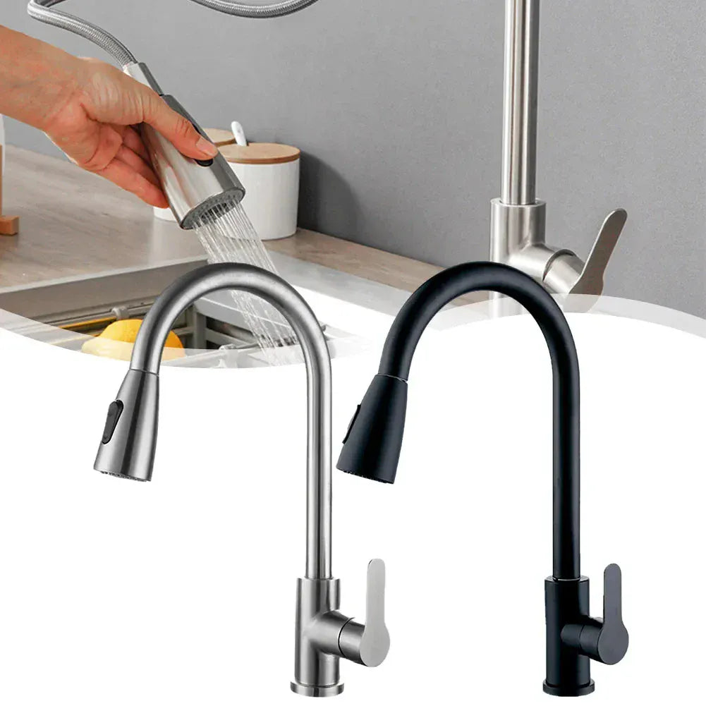 2025 NEW Kitchen Vegetable Wash Tank Stainless Steel Basin Sink Rotatable Hot  Cold Pull-Out Extendable Faucet Vegetable Wash