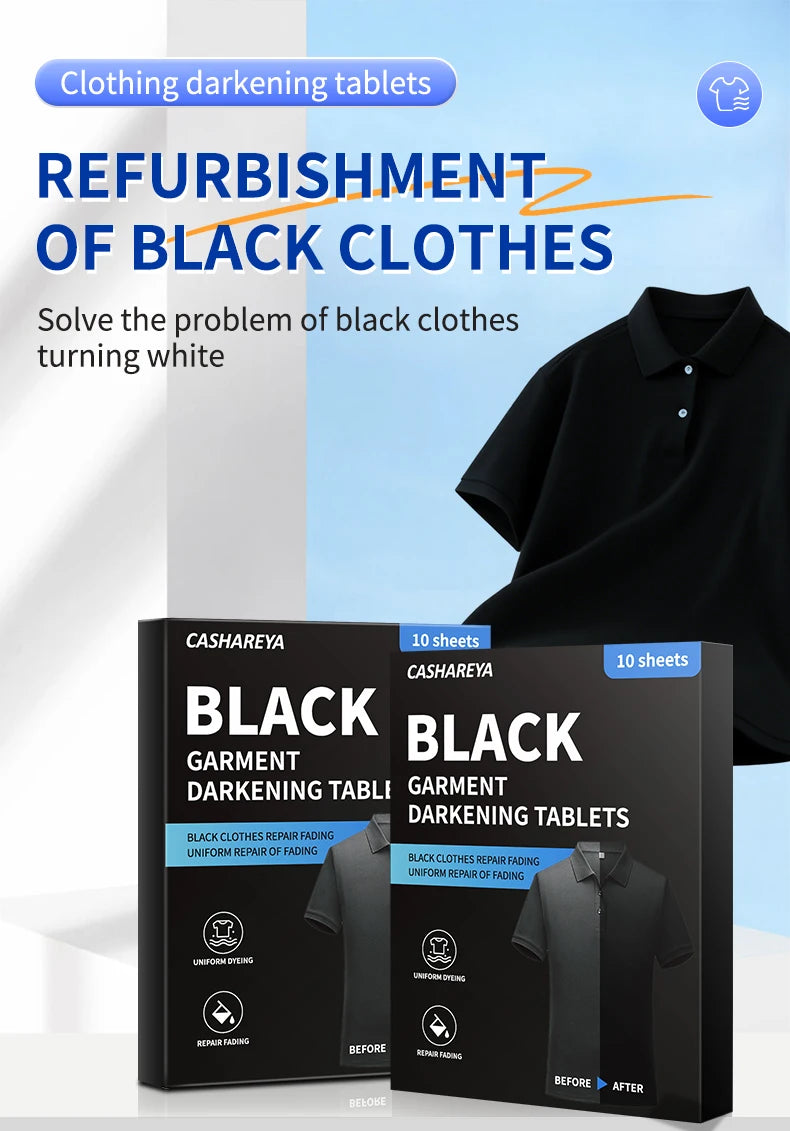 10pcs laundry black color enhancement sheet-non-woven fabric used for fading black clothes, supplementing color, improving color