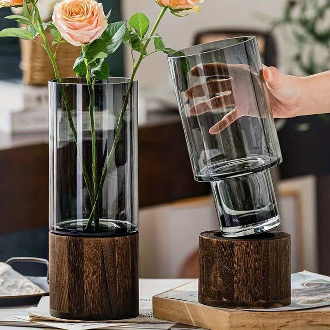 Grand vase en verre haut de gamme de style contemporain - E-menage