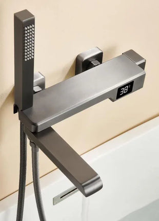 Brass Bathtub Faucet Bathroom Faucet Bath Faucet Shower Mixer Crane Digital Display Faucet for bathroom Waterfall Spout