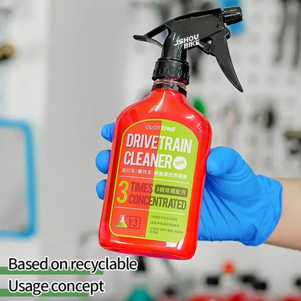 Nettoyant Chaîne de Vélo Puissant – Dégraissant Professionnel Concentré 100/350 ml | Spray Nettoyant Transmission, Cassette, Plateau & Dérailleur | Anti-Rouille, Anti-Usure