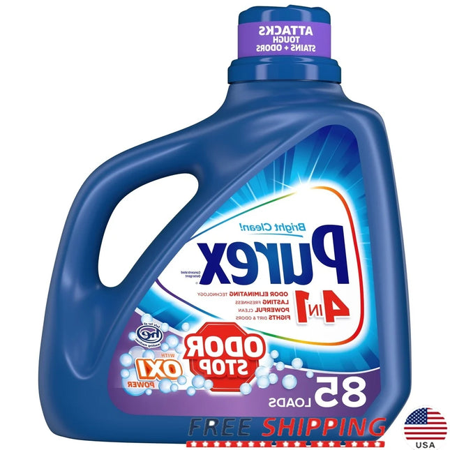 Liquid Laundry Detergent 128oz Odor Release 85 Loads Stain Fighter Long Lasting Freshness All Machines Safe