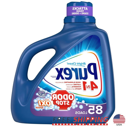 Liquid Laundry Detergent 128oz Odor Release 85 Loads Stain Fighter Long Lasting Freshness All Machines Safe
