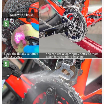 Nettoyant Chaîne de Vélo Puissant – Dégraissant Professionnel Concentré 100/350 ml | Spray Nettoyant Transmission, Cassette, Plateau & Dérailleur | Anti-Rouille, Anti-Usure