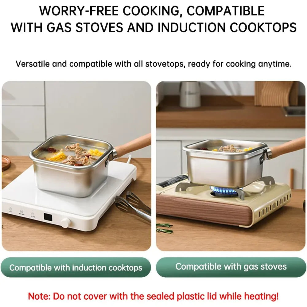 MultiFunction Frying Cooker Set Portable Stainless Steel Deep Fryer Pot with Basket Tongs Oil Drip Rack Household Frying Pan Set