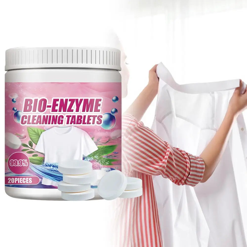 Feuilles de Lessive Enzymatiques Douces – 20 Pièces | Format Portable, Action Rapide, Sans Produit Chimique, Détachant Puissant & Protection des Couleurs – Idéales pour Voyage, Coton, Lin et Soie