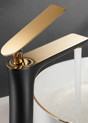 All Copper Black Gold Basin Faucet Sink Faucet Hot and Cold Faucet White Heightened Bathroom Faucet  Bathroom Faucet