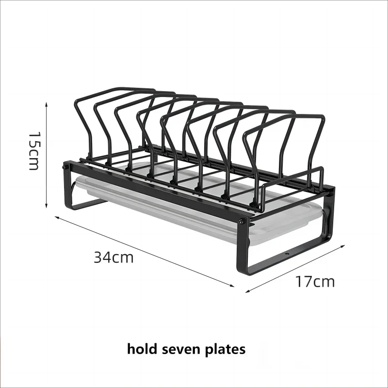 Dish Drain Shelf Stackable Drawer Bowls and Plates Organizer Rack Countertops Drain Shelf Cabinets Sink Cutlery Storage Shelf