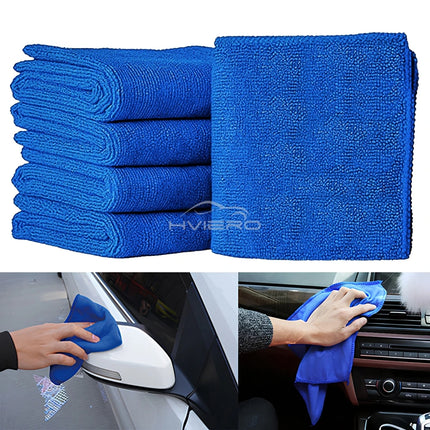 Lot de 5 serviettes absorbantes en microfibre épaisse 25 x 25 cm - E-menage