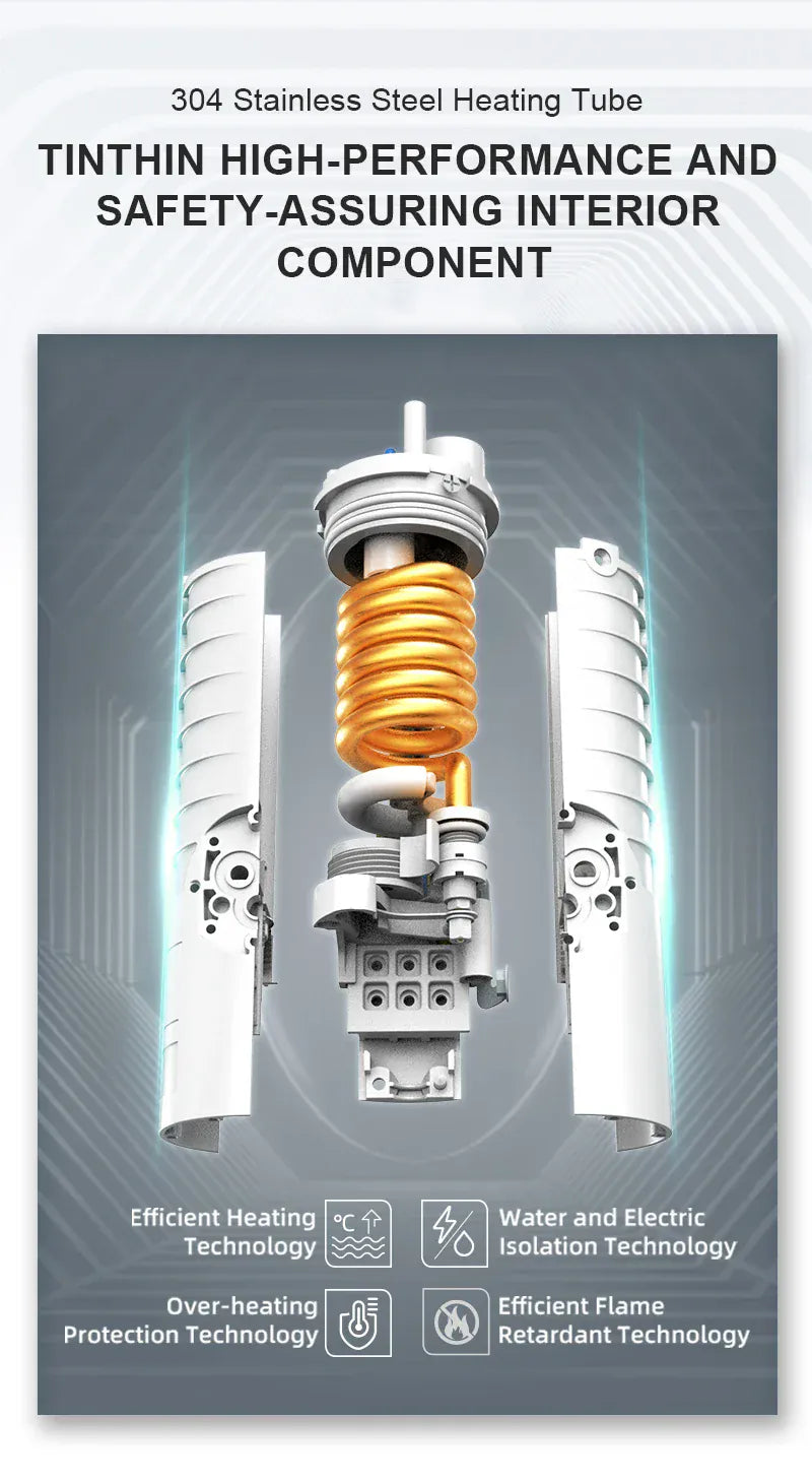 Briwellna Electric Water Heater Kitchen Faucet 2 In 1 With Digital Display Stainless Steel 220V Electric Tap Geyser Robinet