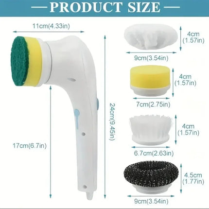 Brosse de nettoyage électrique multifonctionnelle 5 en 1
