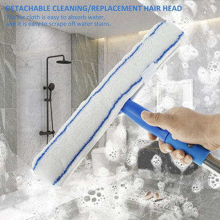 Brosse à vitres 3 en 1 avec manche de 135 cm de long