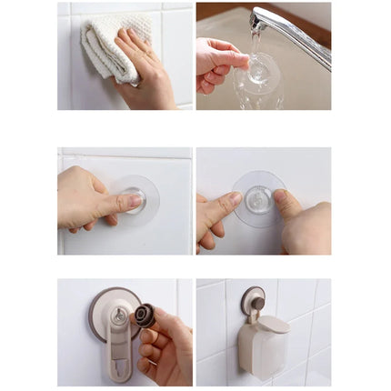 Distributeur de savon liquide à ventouse pour salle de bain
