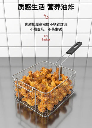 220V Fryer Electric Cookware for Kitchen Deep French Fries Commercial Fryers Frying Oil Cooker Timer Arfrai 10L Ar AF