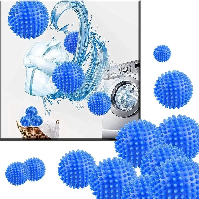 Laundry Balls Anti-Winding Magic Laundry Balls Drying Cleaning Ball Reusable Household Washing Machine Clothes Softener 6/1Pcs - E-menage