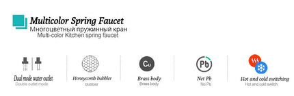 Robinet de cuisine GEGVE, robinet amovible en laiton brossé, robinet d'arrosage pour accessoires de cuisine, bec extractible, eau chaude et froide