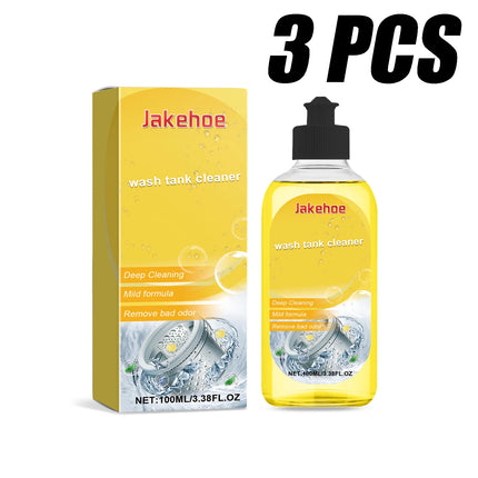 Nettoyant pour Machine à Laver JAKEHOE – Nettoyage en Profondeur Anti-Odeurs et Anti-Bactérien | Élimine la Saleté et le Calcaire | Formule Écologique, Fraîcheur Durable – 100 ml