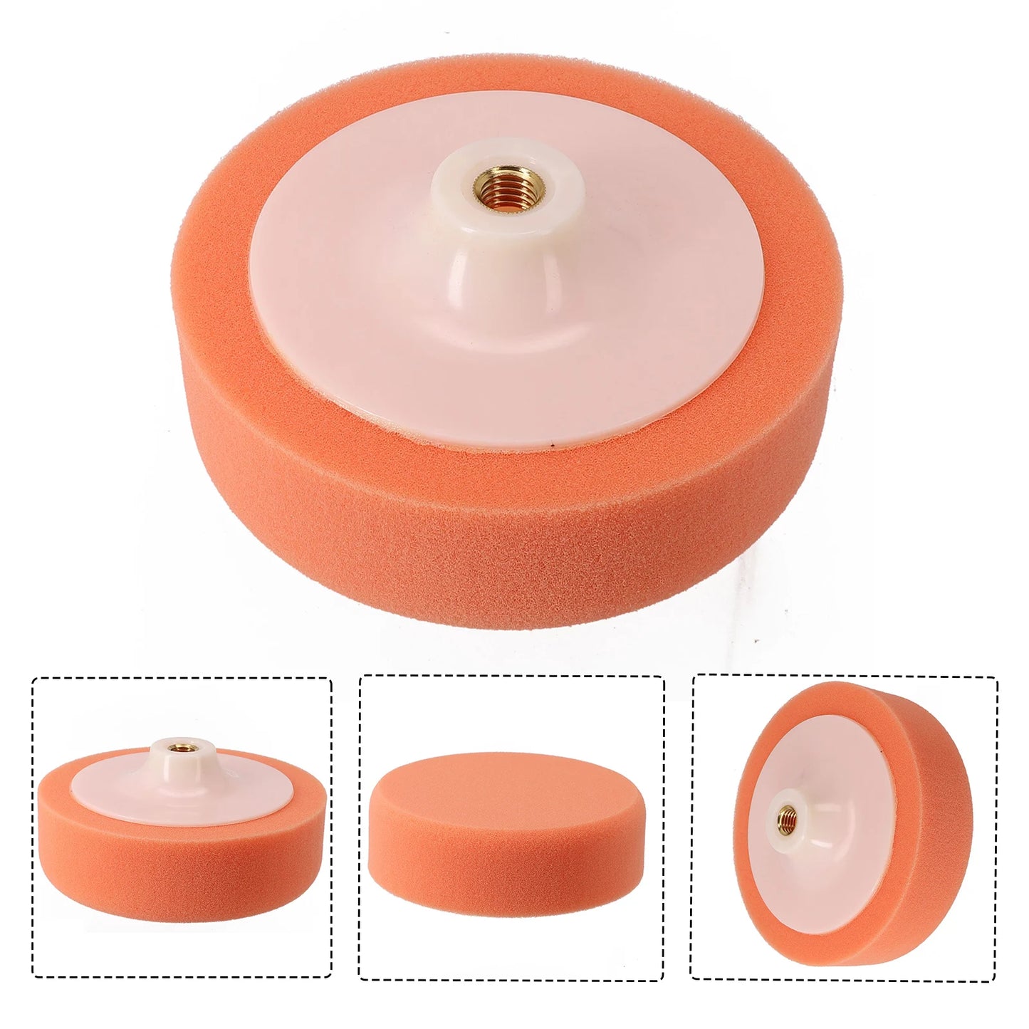 Sponge  Polishing Sponge 6'' 150mm Foam Buff Backing Plate Orange Polishing Cushion Pattern Wholesale