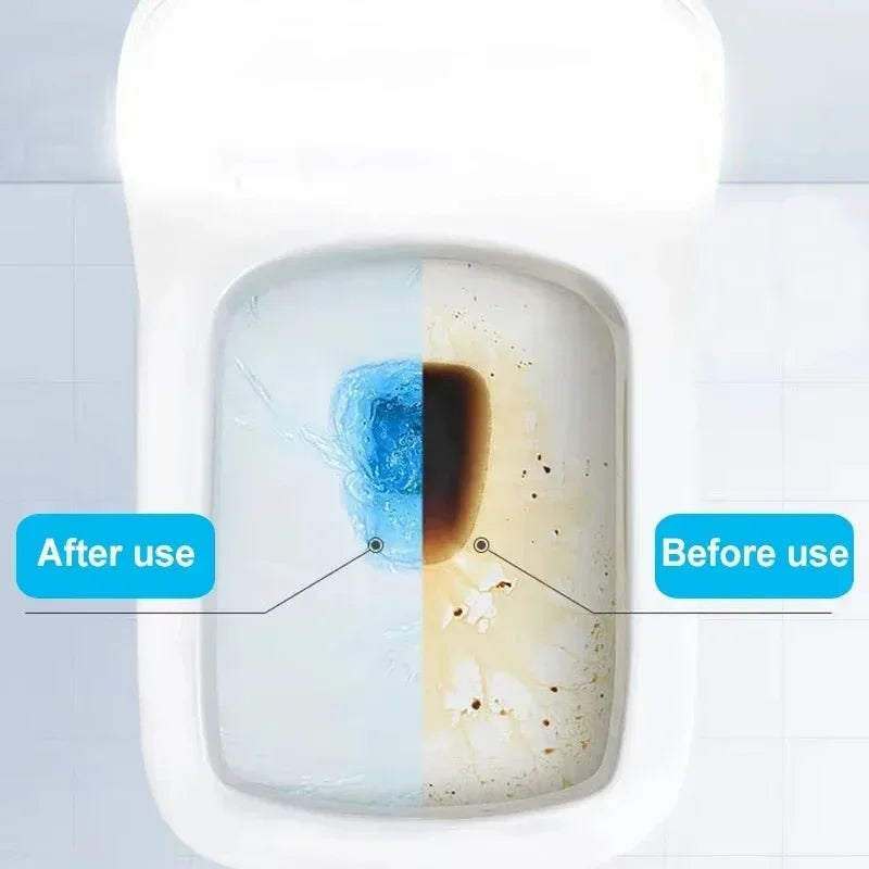 100Pc Toilet Cleaner Toilet Cleaning Tablets Yellow Dirt Cleaning Products for Home Fragrance Freshener Bathroom Domestic Garden