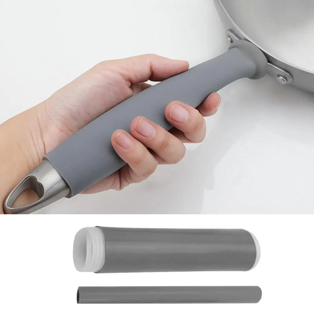 Heat Insulation Sleeve For Fryer Handle Handmade Iron Pot Anti Scalding Rubber Sleeve Household Steel Pot Handle D7F5
