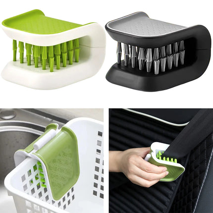 Brosse de nettoyage double face pliable en U